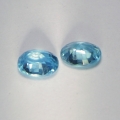Bild 2 von 2.45 ct. VS! Tolles Paar blaue ovale 7 x 5 mm Kambodscha Zirkone
