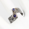 Bild 3 von Unicum! 925 Silver Fine Art Designer Ring with genuine Sapphires SZ 9.25 (Ø 19,2mm)