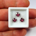 Bild 3 von 3.73 ct. VS! 3 pieces round 6.0 mm Tanzanian Rhodolite Garnet Gemstones