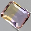 6.77 ct.  VS ! Toller 13 x 10.5 mm Bolivien Bi Color Oktagon Ametrin