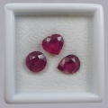 8.93 ct. Beautiful Mix with 3 pieces of Mozambique Ruby Gemstones