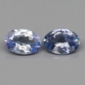 1.27 ct. Feines Paar ovale Tansanit / Tanzanite Edelsteine