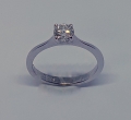 Bild 1 von Ausgefallener 585 Weißgoldring mit Brillant 0.48 ct