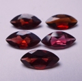 Bild 1 von 5.1 ct. 5 beatiful garnet 10 x 5 marquise gemstones from Mosambique
