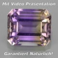 13.22 ct. Fascinating  Natural Big Octagon VVS Bolivia Ametrin