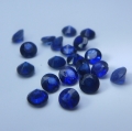 2.15 ct. 20 Stück runde dunkelblaue 3 mm Madagaskar Saphire