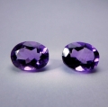 3.78 ct Schönes Paar ovale 9 x 7 mm Amethyste aus Bolivien