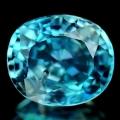 1.97 ct Ovaler Blauer 7.4 x 6.3 mm Kambodscha Zirkon