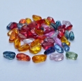 12.4 ct. 50 Pieces 4 - 4.5 mm Multi Color Rough Sapphires