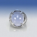 Eye-Catcher !! Traumhafter 925 Silber Ring mit Lavendelblauem Chalcedon GR 56,5