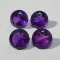 12 ct. 4 Stück runde 10 mm Uruquay Amethyste