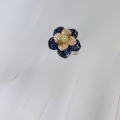 Bild 4 von 925 Silver Flower Ring with Multi Color Cubic Zirconia Stones, Size 8 (Ø 18 mm)