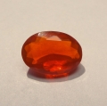 Bild 1 von  2.25 ct. Orangroter facett. ovaler 12x 8.5 mm Mexiko Feueropal