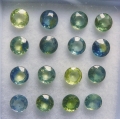 3.06 ct. 16 pieces of round 3.5 greenish blue Turmaline Gemstones