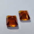 Bild 2 von 2.11 ct. PerfektesPaar 6 mm Spessartin Granat Carrés