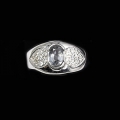 Entzückender 925 Silber Ring mit echtem 1.02ct.  Afrika Spinell  GR 57