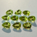 4.13 ct. 10 pieces apple green 6 x 4 mm Pakistan Peridot Pears