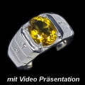 925 Silber Ring mit natürl. Goldgelben 2.0 ct. Afrika Citrin   GR 56,5