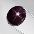 56.09 ct. RAR !! Riesiger 25.5 x 21.3 mm Madagaskar Stern- Rhodolith Granat