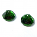 Bild 2 von 3.45 ct. Fine Pair of round naturl. 7.0 mm Chrome Diopside Gems