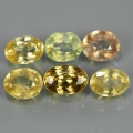 4.67 ct  6 Stück schöne natürl. ovale Tansania Zirkone, unbehandelt!