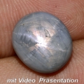 9.70 ct. Schöner unbeh. ovaler Light Blue Ceylon Stern Saphir mit tollem Stern