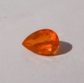 Bild 1 von 1.43 ct. Orangroter facett. 10.2 x 7 mm Mexiko Feueropal Tropfen