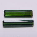 Bild 1 von 2.00 ct  VS! Klasse Paar 12 x 3 mm Mosambik Baguette Turmaline