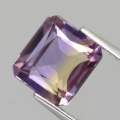 3.26 ct. Unbehandelter 8.7 x 8 mm Bolivien Bi- Color Oktagon Ametrin