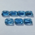 Bild 2 von 8.77 ct VS!  7 Stück 7 x 5 mm Brasilien London Blue Topas Baguettes