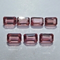 Bild 1 von 2.28 ct. 7 Stück 5 x 3 mm Pink Mosambik Turmalin Baguette