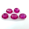 Bild 2 von 6.27 ct. 5 pieces Top Pink Red oval Mozambique Ruby Gems