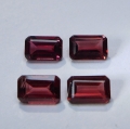 2.85 ct. 3 amazing red 6 x 4 mm Octago Pyrop Garnet Gemstones