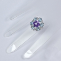 Bild 4 von Fantastischer 925 Silber Ring mit Topas & Amethyst Edelst. GR 59,5 (Ø 19 mm)