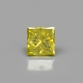 0.11 ct. Noble Fancy Yellow 2.6 mm Princess Cut Diamond, SI-1