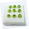 4.96 ct 9 pieces beautiful green round 5.0 mm Pakistan Peridot Gemstones