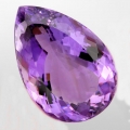 36.6 ct. VS. Big  oval 27 x 18 mm Rose Cut Brazil Amethyst Pear