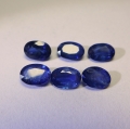 Bild 1 von  5.20 ct . 6 Stück blaue ovale 7 x  5  mm  Saphire