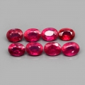  2.01 ct. 8 Top Red oval 4 x 3 mm Mozambique Rubies