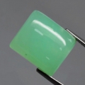 13.11ct. Schöner Pastellgrüner 14 x 12mm Cabochon Chrysopras aus Madagaskar