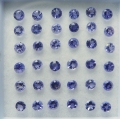 1.15 ct. 36 pieces  blue round  2 Madagascar Sapphire