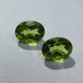 Bild 1 von 2.96 ct VS!  Schönes Paar grüne ovale 8 x 6 mm  Pakistan Peridot Edelsteine. Tolle Farbe!