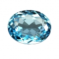 13.74 ct. VVS ! Schöner ovaler 15 x  12 mm Brasilien Sky Blue Topas