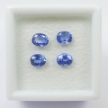 1.77 ct. 4 pieces fine oval Medium Blue Ceylon Saphire