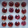 5.5 ct VVS!  16 pieces of red round 4 mm Mosambique Garnet Gemstones