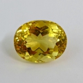 10.77 ct. Eye Clean Gold Yellow oval 15.5 x 13.3 mm Brazil Citrine