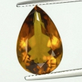 8.57 ct. VVS ! Toller großer 17.1 x 11.5 mm Afrika Cognac Quarz Tropfen