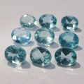 3.20 ct.  9 Stück natürliche blaue ovale 5 x 4 Brasilien Apatite