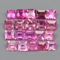 1.70 ct. 20 Stück 2.0 - 2.7 mm Pink Mosambik Karree Turmaline