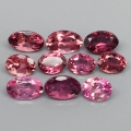 2.14 ct. 10 Stück tolle unbeh. ovale Pink Violette Mosambik Turmalin Edelsteine